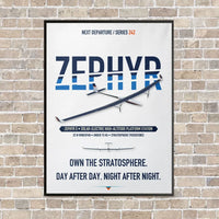 Thumbnail for Airbus Zephyr S vertical canvas print - framed - white background