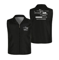 Thumbnail for Pilot In Progress (Helicopter) Thin Style aviation design printed on lightweight shell with sleeveless design thin vest.
