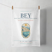 Thumbnail for Beirut Rafic Hariri International Airport (BEY) design on white towel