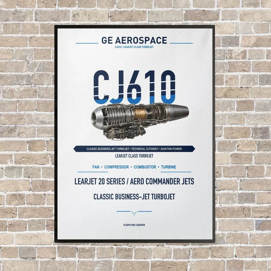 CJ610 vertical canvas print - framed - white background