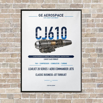 CJ610 vertical canvas print - framed - white background