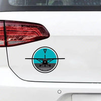 Thumbnail for Cessna & Gyro Car aviation design car sticker in weather-resistant vinyl.