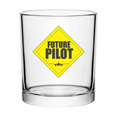 Future aviation design on whiskey glass, special-edition crystal cut.