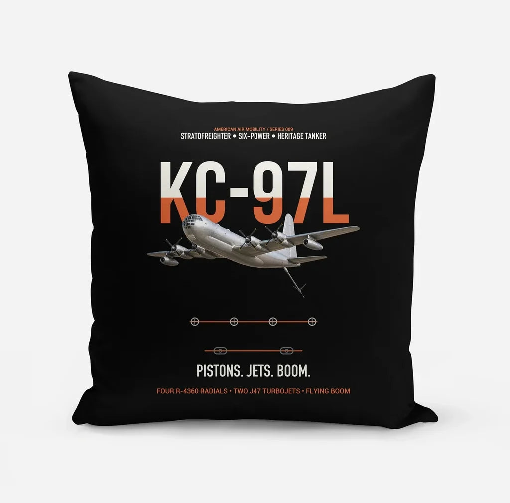 KC-97L STRATOFREIGHTER design on black pillow