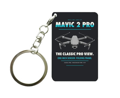 DJI Mavic 2 Pro Key Chain design on black key chain
