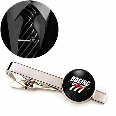 Amazing Boeing 777 aviation tie clip, stainless steel body with engraved detail.