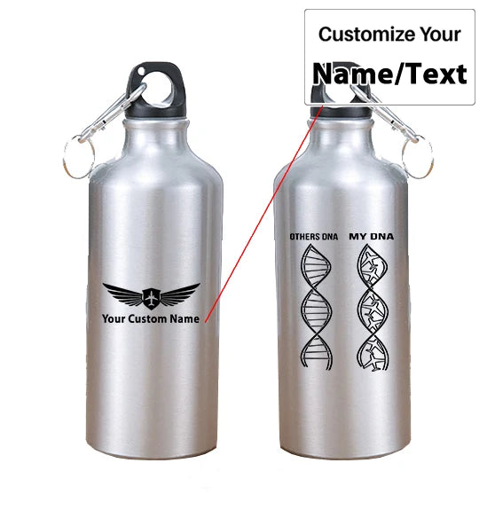 Aviation DNA aviation design on thermos, vacuum-insulated.
