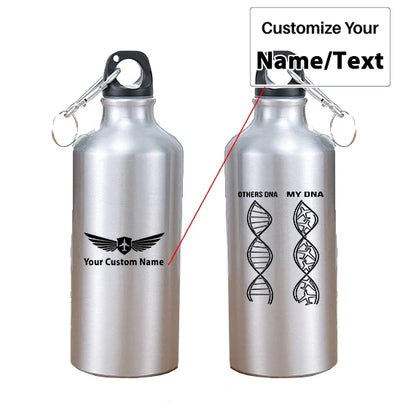 Aviation DNA aviation design on thermos, vacuum-insulated.