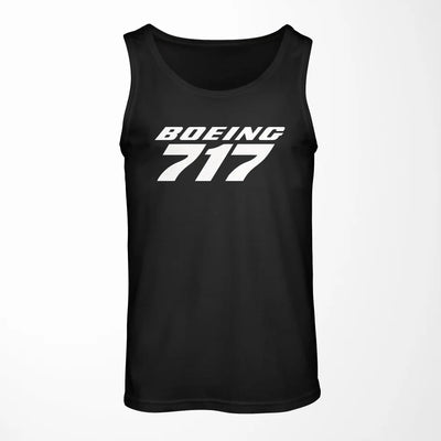 Boeing 717 & Text aviation design on breathable cotton tank top.