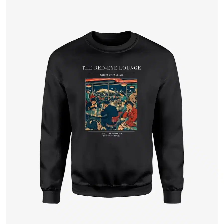VINTAGE G4082 - The Red-Eye Lounge - Designed Sweatshirts design on black