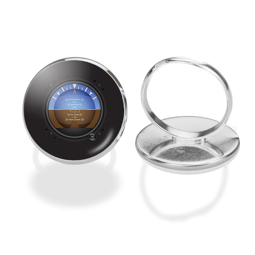 Airplane Instruments-Gyro Horizon aviation ring in stainless steel.