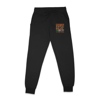 Airline Pilot Label aviation design on soft cotton blend sweatpants.