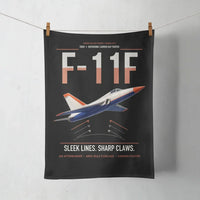 Thumbnail for F-11F Tiger design on black towel