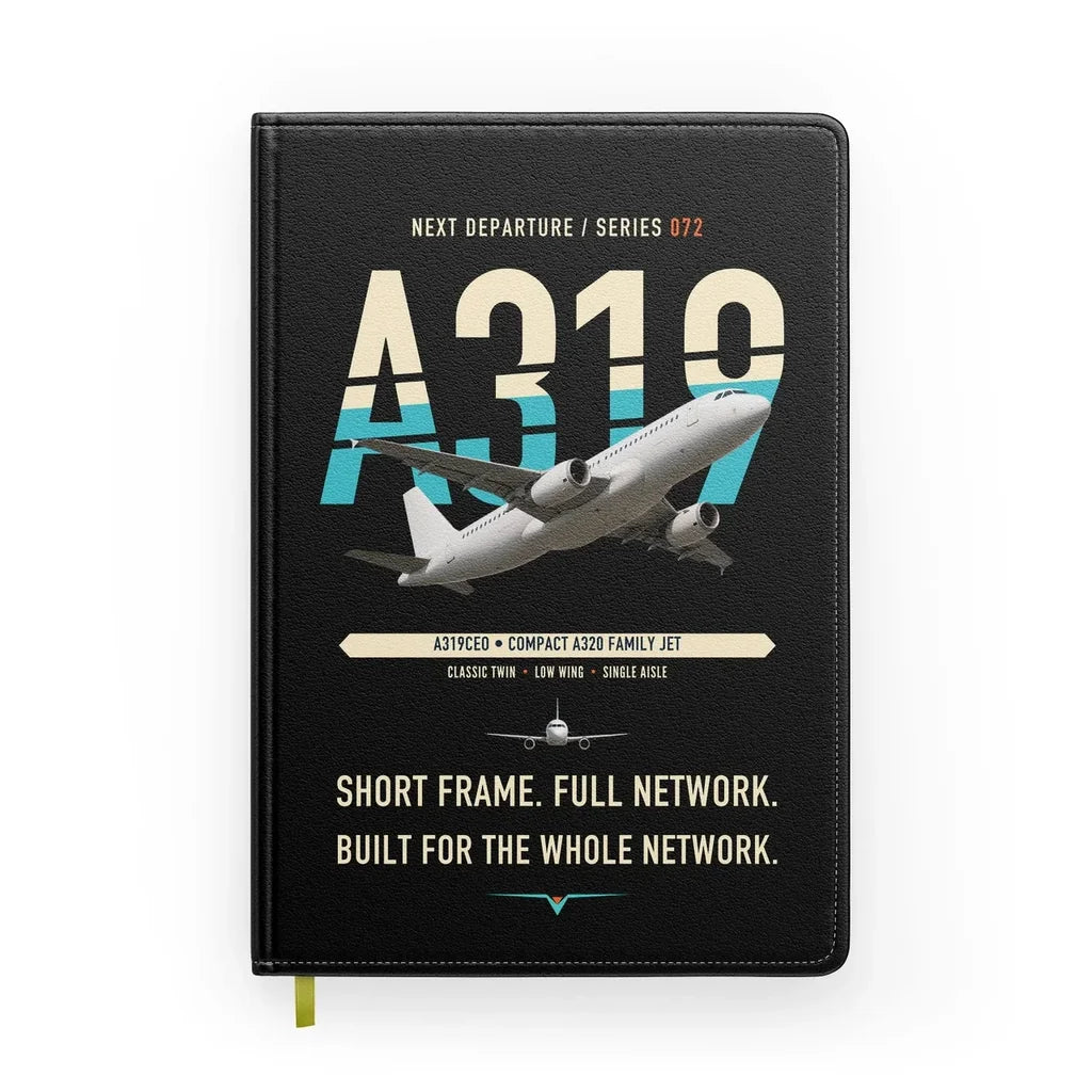 Airbus A319ceo design on black notebook