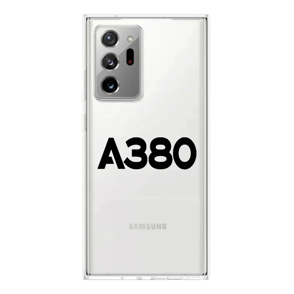 Airbus A380 Flat Text Transparent Silicone Samsung S & Note aviation themed transparent Samsung Galaxy S/Note case for samsung.