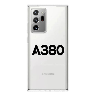 Airbus A380 Flat Text Transparent Silicone Samsung S & Note aviation themed transparent Samsung Galaxy S/Note case for samsung.