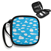 Thumbnail for Amazing Clouds Portable aviation design portable headphone bag, padded polyester construction.