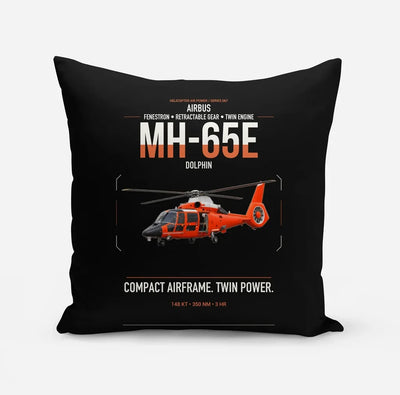 Airbus MH-65E Dolphin design on black pillow