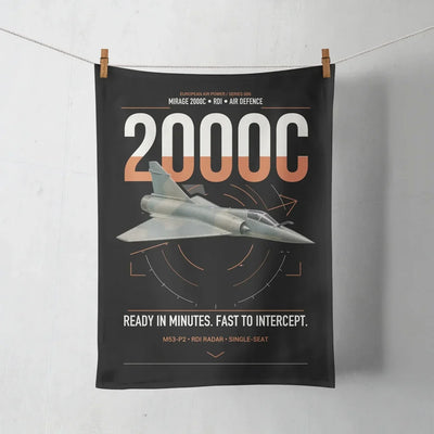 Dassault Mirage 2000C RDI design on black towel