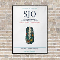 Thumbnail for Juan Santamaría International Airport SJO vertical canvas print - framed - white background