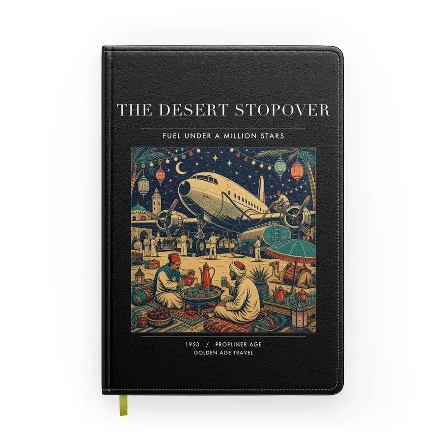 VINTAGE G4090 - The Desert Stopover - Designed Notebooks design on black