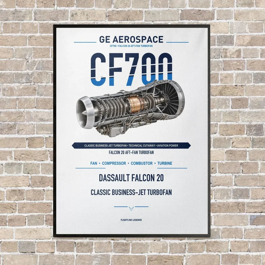 CF700 vertical canvas print - framed - white background