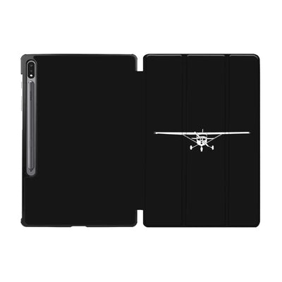 Cessna 172 Silhouette aviation print tablet case, fits Samsung tablet.
