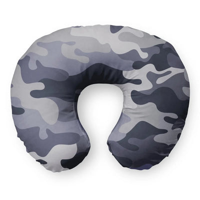 Military Camouflage Army Gray Travel & Boppy aviation design on memory foam with soft cover travel pillow.