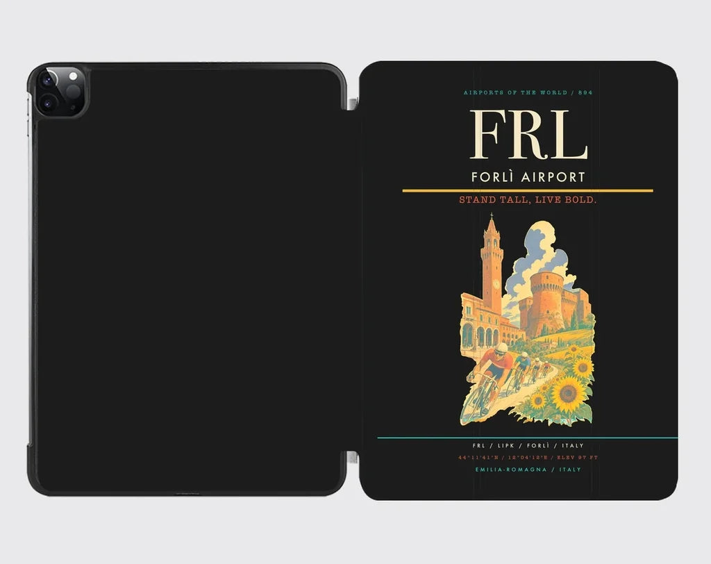 Forlì Airport (FRL) design on black ipad tablet case