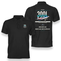Thumbnail for Extra 300L design on black double-side polo t-shirt, double-side print