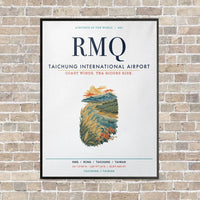 Thumbnail for Taichung International Airport RMQ vertical canvas print - framed - white background