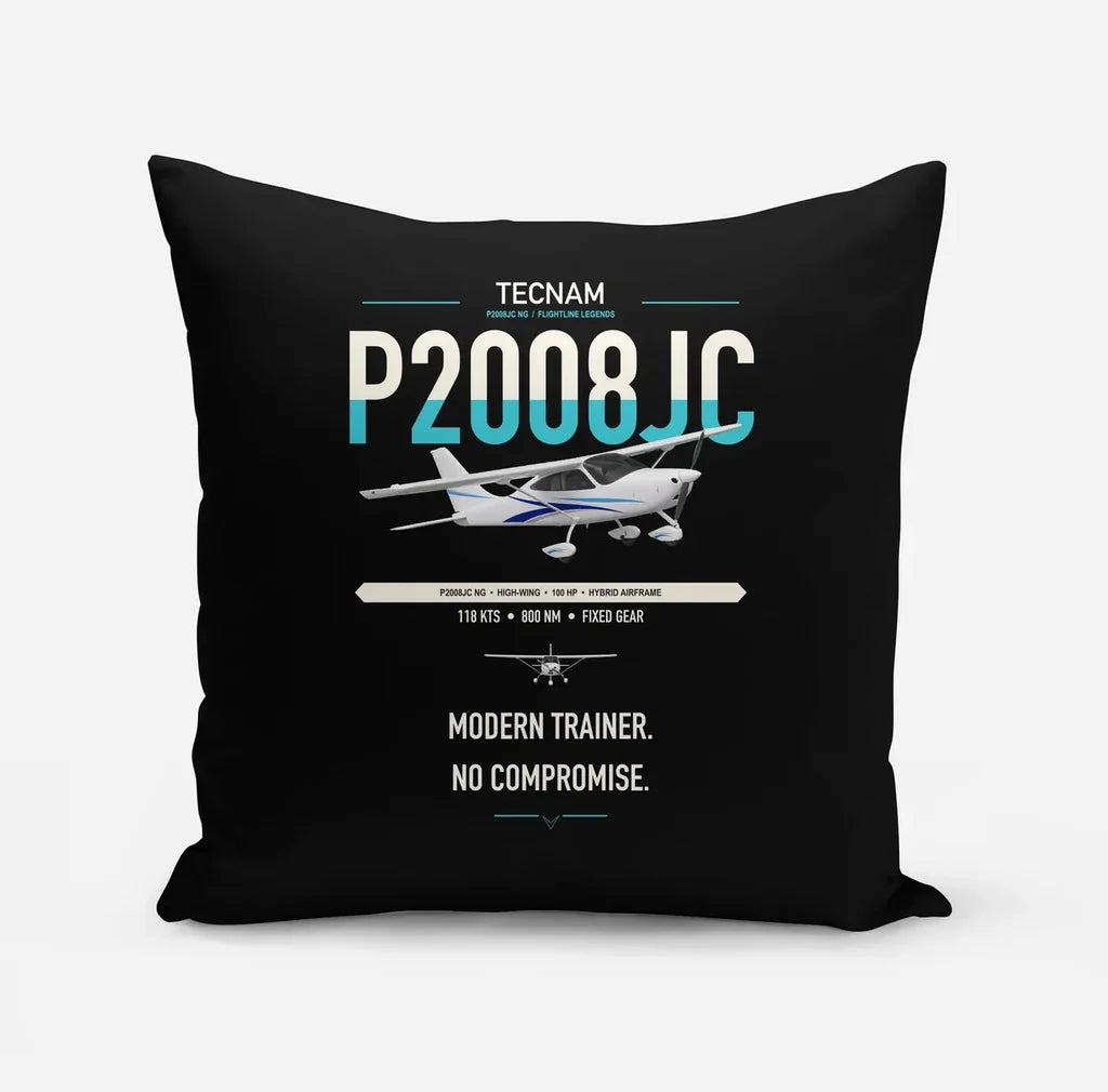 Tecnam P2008JC NG design on black pillow