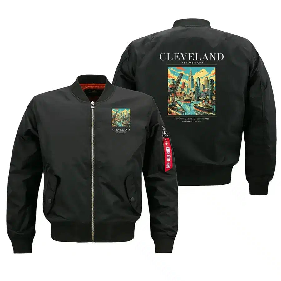 CLEVELAND - Poster - Bomber Jacket - Black