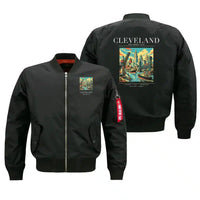 Thumbnail for CLEVELAND - Poster - Bomber Jacket - Black