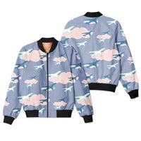 Thumbnail for Cool & Super Airplanes (Vol2) aviation design printed on padded shell with full sublimation print 3D bomber jacket.