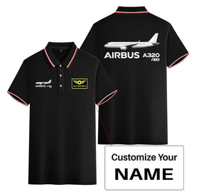 Double-Side Printing — The Airbus A320Neo Stylish Polo T-Shirts