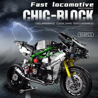 Thumbnail for 858Pcs Kawasaki Ninja For Building Blocks Motorcycle aviation themed Lego-style model aircraft in ABS plastic.