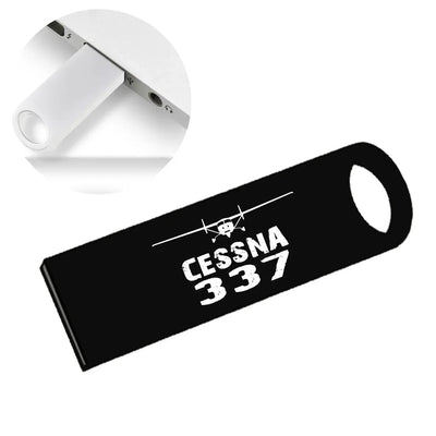 Cessna 337 & Plane aviation design on durable waterproof casing waterproof USB device.
