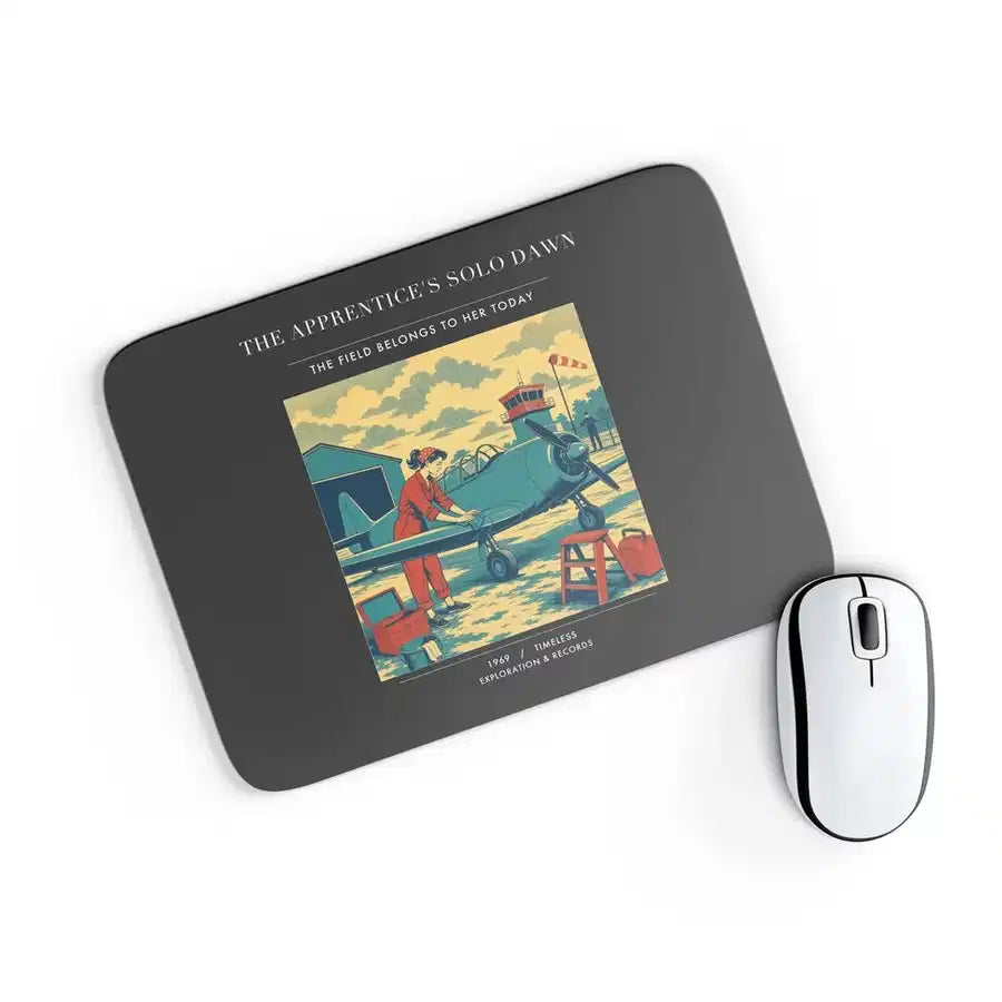 VINTAGE G4427 - The Apprentice's Solo Dawn - Designed Mouse Pads design on black rectangle