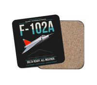 Thumbnail for F-102A Delta Dagger design on black 1 piece coaster