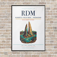 Thumbnail for Roberts Field RDM — Redmond vertical canvas print - framed - white background