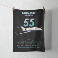 Thumbnail for Bombardier Learjet 55 design on black towel