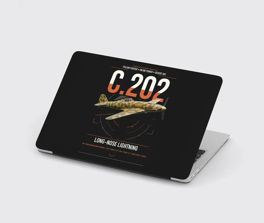 Macchi C.202 Folgore design on black MacBook case