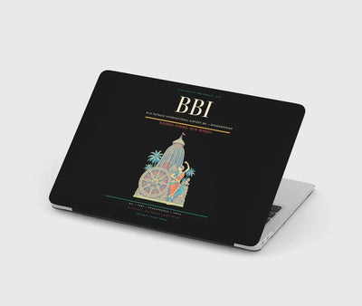 Biju Patnaik International Airport (BBI) design on black MacBook case