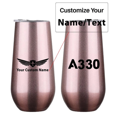 Airbus A330 Flat Text 6oz Egg aviation design on 6oz egg cup, compact 6oz ceramic.