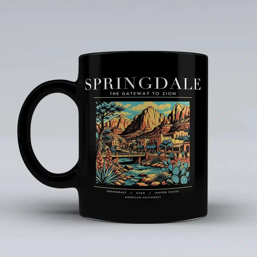 SPRINGDALE - Poster - Mug - Black