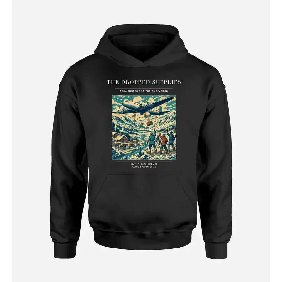 VINTAGE G4234 - The Dropped Supplies - Premium Hoodie design on black premium
