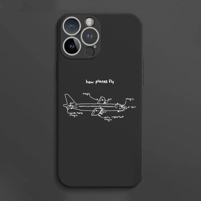 How Planes Fly aviation print soft silicone iPhone case, fits iPhone.