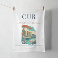 Thumbnail for Curaçao International Airport (CUR) design on white towel