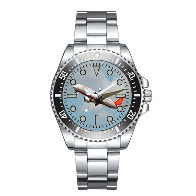 Air India's Boeing 787 Luxury Aviators aviation-themed aviator watch, polished premium stainless steel.